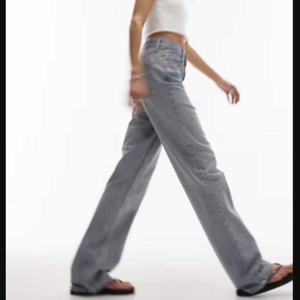 Topshop kort jeans in bleach W28 L30